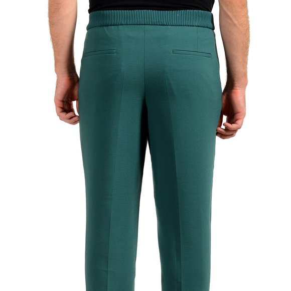 Hugo Boss Men's "Parget" Fashion Fit Green Wool Casual Pants US 32R IT 48 - Picture 3 of 6